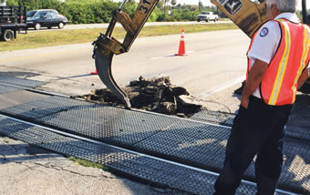 Railroad crossing repair