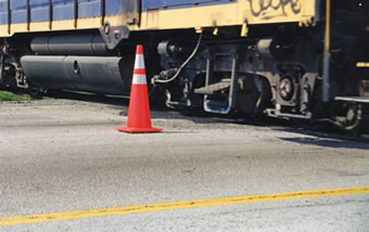 CSX railway level crossing